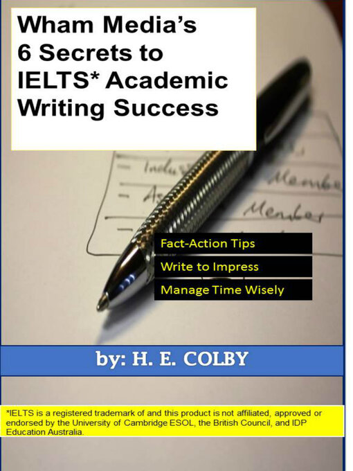 Cover of Wham Media's 6 Secrets to IELTS Academic Writing Success